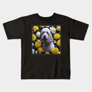 Standard poodle yellow roses 2 Kids T-Shirt